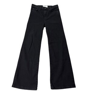 Jeanerica Jeans Womens Black Wide Leg High Waist Organic Cotton Blend Denim 27